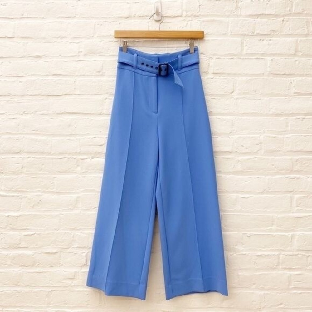 Veronica Beard || Lyla Culottes Belted Wide Leg Flare‎ Pants Blue 2